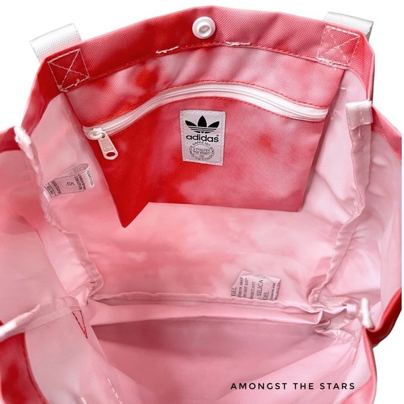 adidas Originals Simple Red & White Tie Dye Tote Bag - Picture 11 of 12